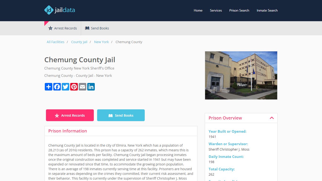Chemung County Jail Inmate Search and Prisoner Info - Elmira, NY